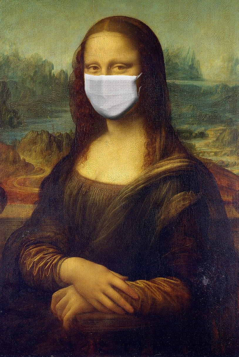 Monaliza with face mask
